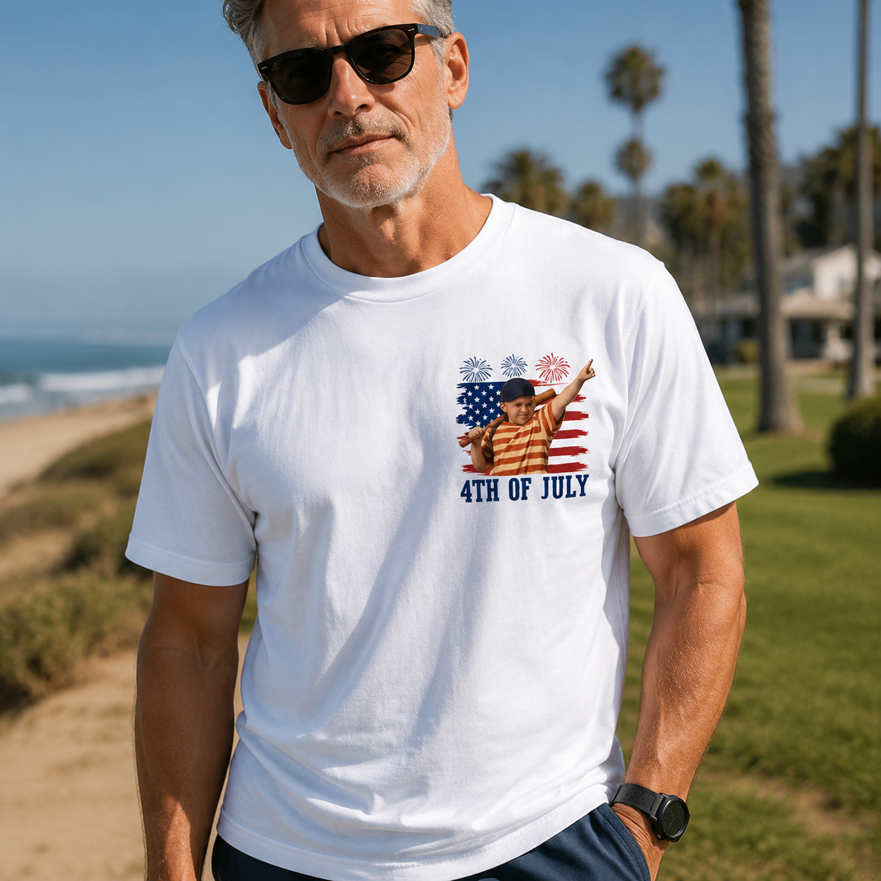 Legends Never Die – 4th of July & America 250th Patriotic Double-Sided Graphic T-Shirt