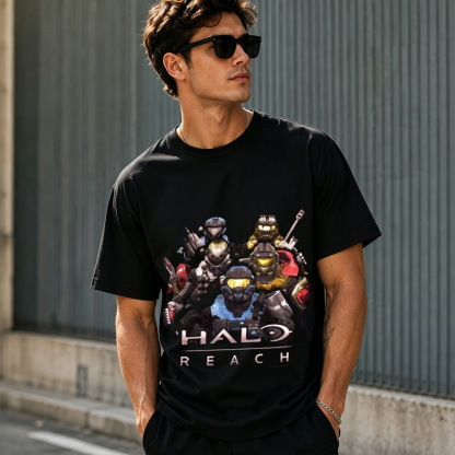 Halo: Reach Noble Team Graphic T-Shirt – Legendary Spartan Gaming Tee