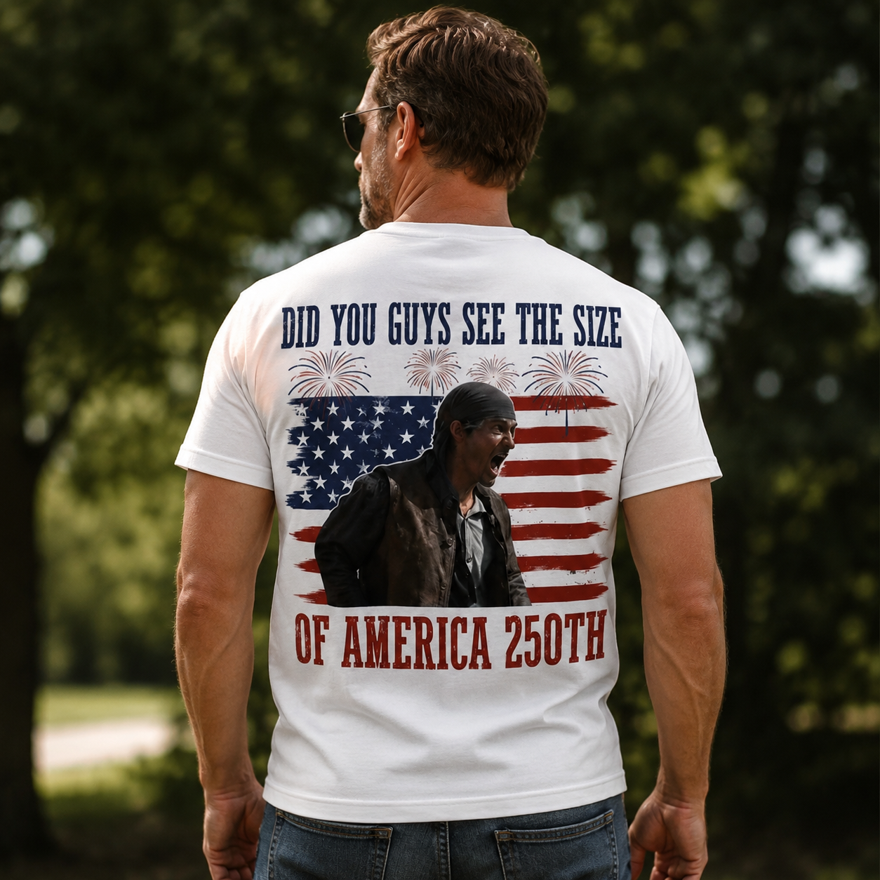 4th of July “Did You Guys See The Size” USA 250th Patriotic Graphic Tee