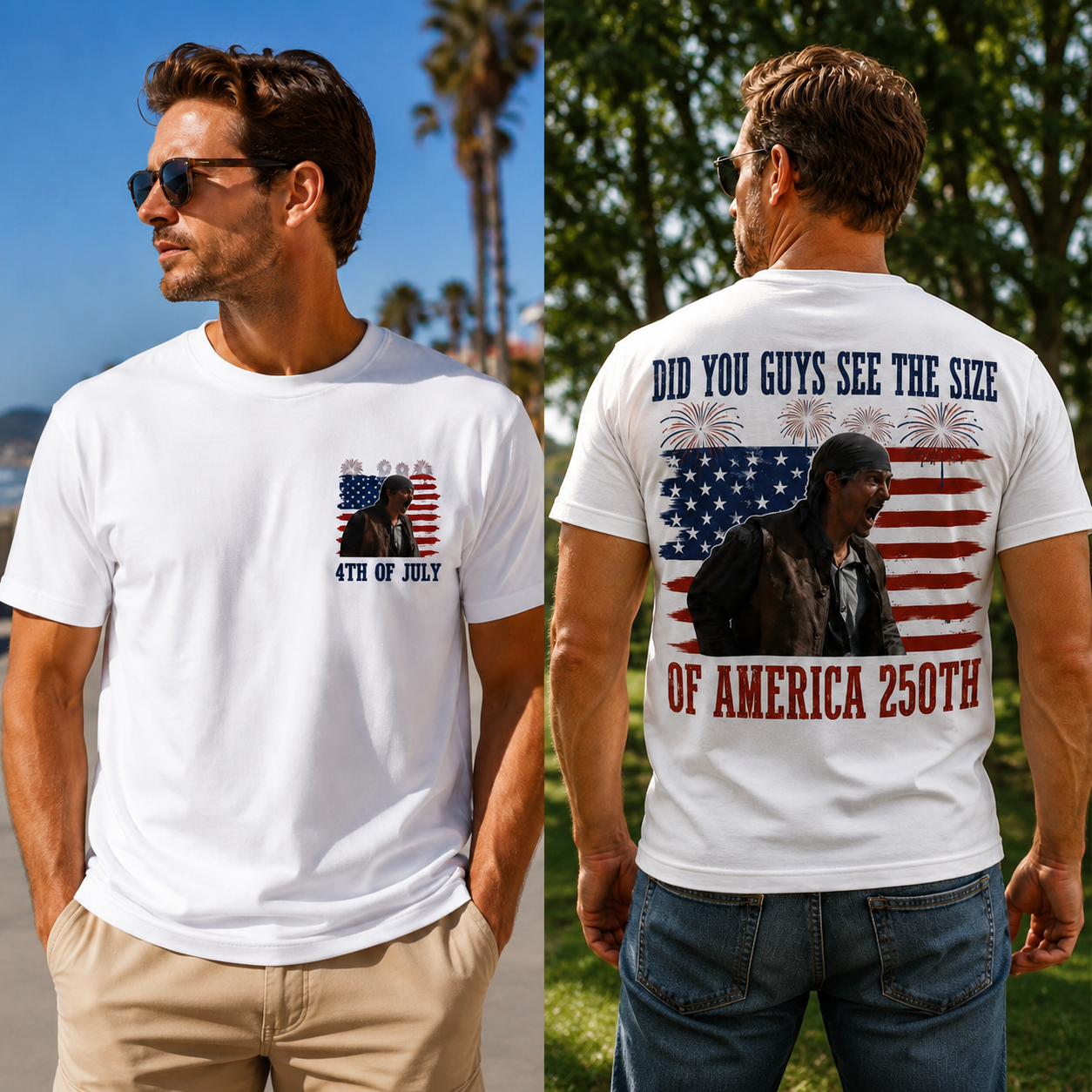 4th of July “Did You Guys See The Size” USA 250th Patriotic Graphic Tee