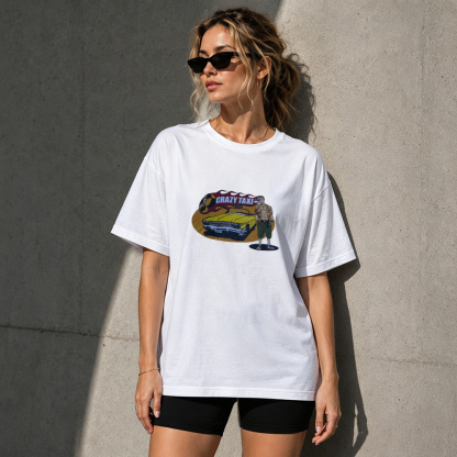 Crazy Taxi Retro Arcade Graphic T-Shirt – Classic Racing Game Gamer Tee