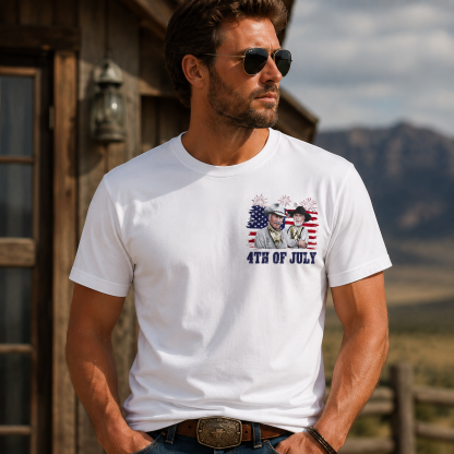 Biscuits, Whores, and Freedom American Patriotic Cowboy Graphic T-Shirt