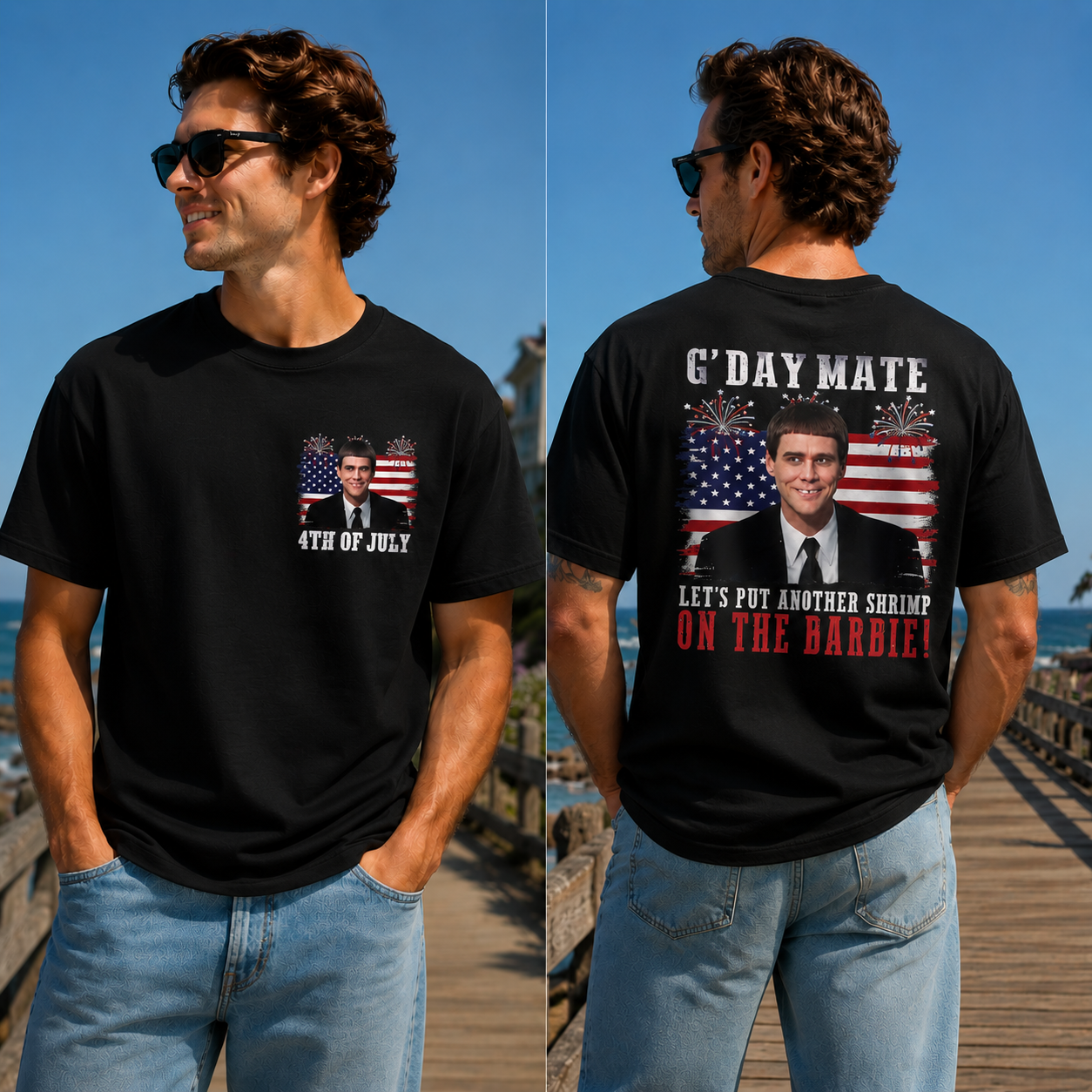 G’Day Mate 4th of July Patriotic Meme Graphic T-Shirt – USA Australia Crossover Funny Summer Tee