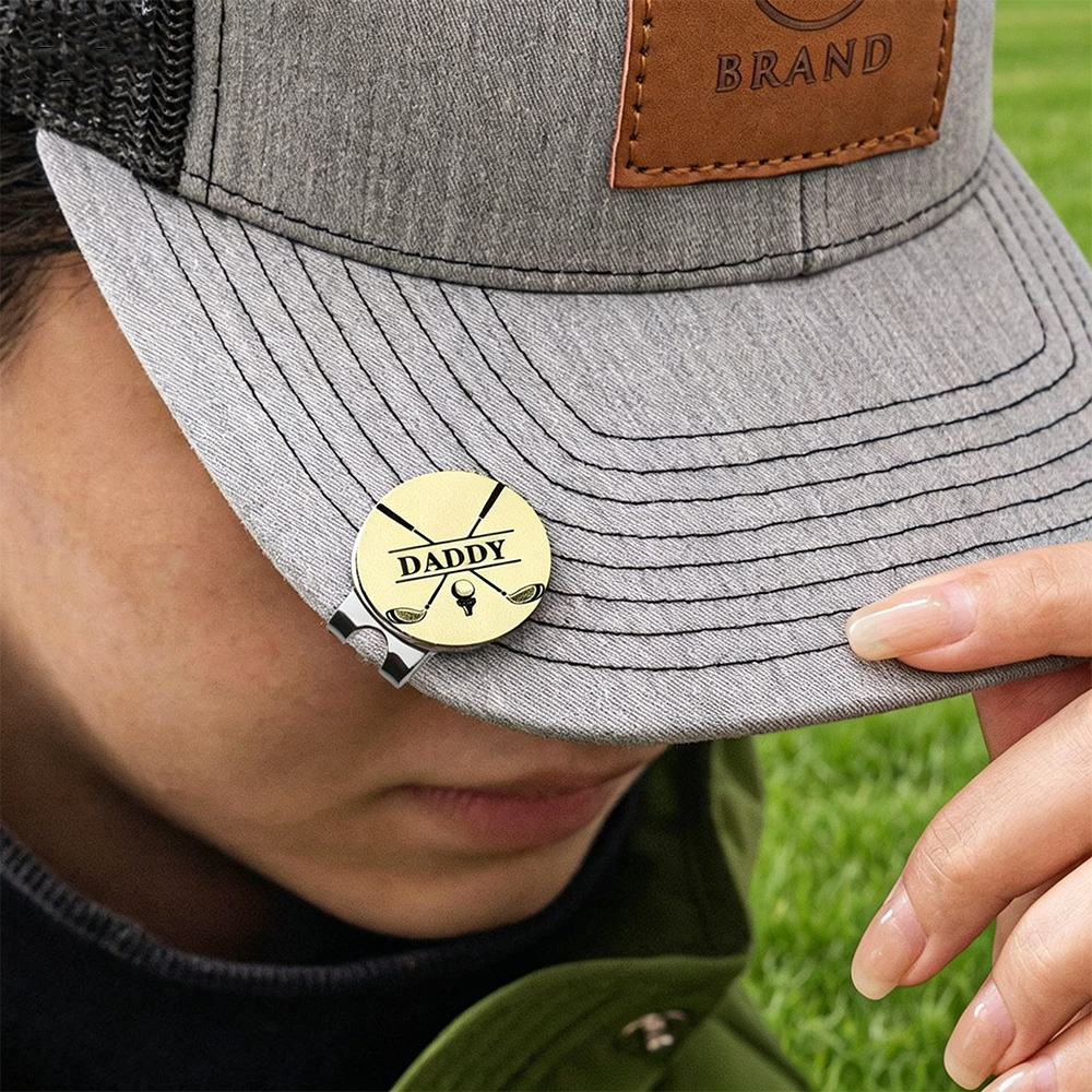 Personalized Golf Ball Marker Magnetic Hat Clip with Custom Name – Premium Golf Accessory Gift for Golf Lovers