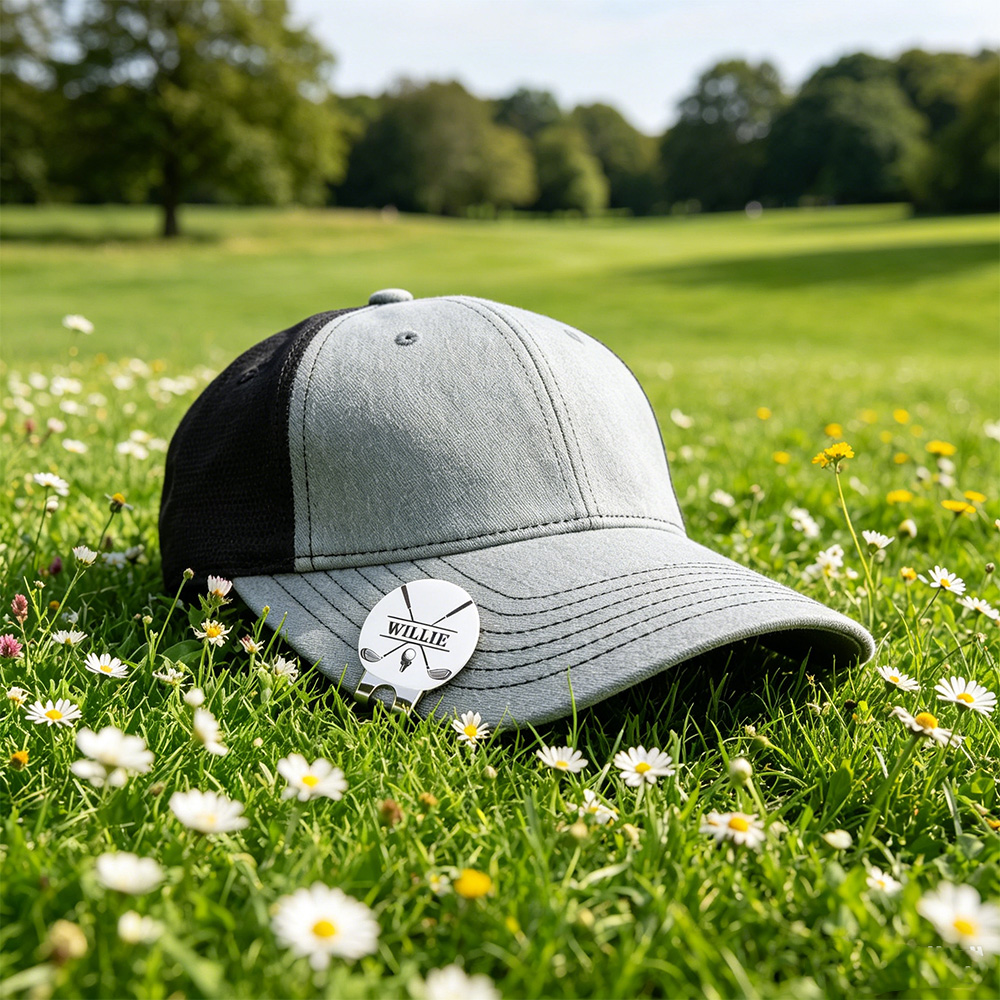 Personalized Golf Ball Marker Magnetic Hat Clip with Custom Name – Premium Golf Accessory Gift for Golf Lovers