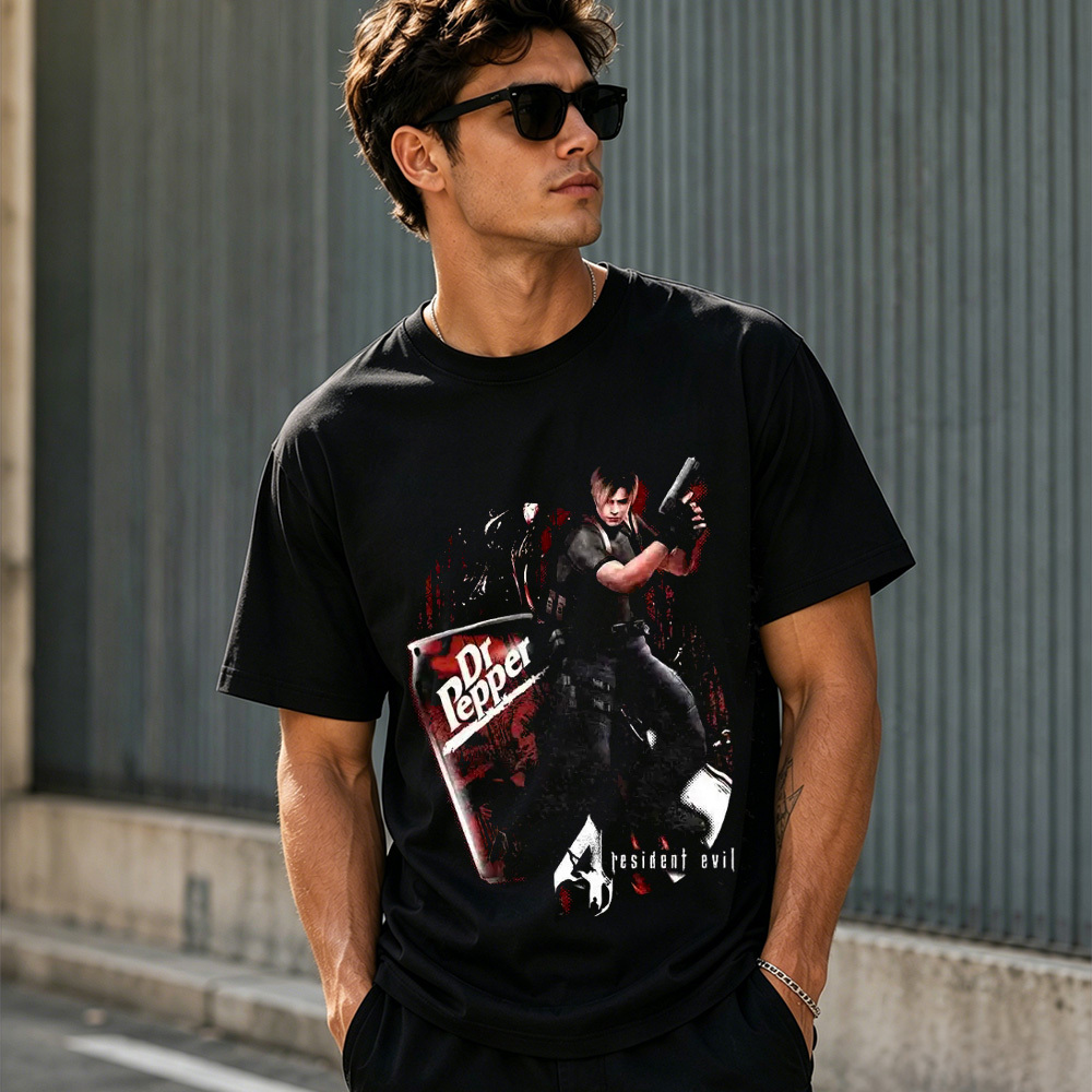 Survival Horror Hero Graphic T-Shirt – Retro Zombie Action Gamer Tee