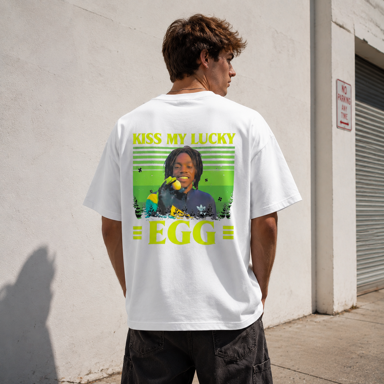 Kiss My Lucky EGG Vintage Street Graphic Tee