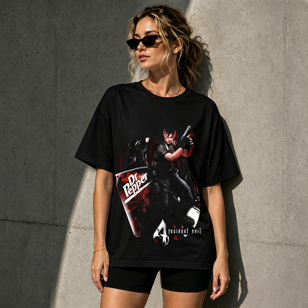 Survival Horror Hero Graphic T-Shirt – Retro Zombie Action Gamer Tee