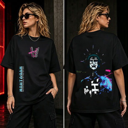 Marathon CTRL Glitch Cyberpunk Graphic T-Shirt – Futuristic AI Streetwear Tee