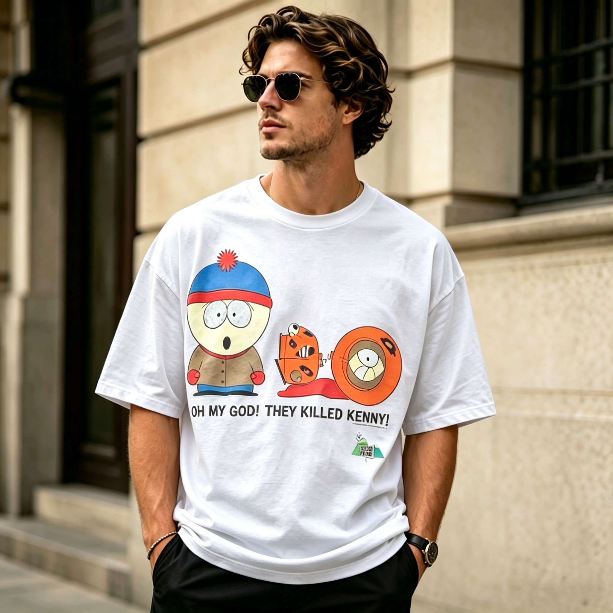Funny Cartoon Kids Reaction Parody Quote Graphic T-Shirt Casual Streetwear Tee