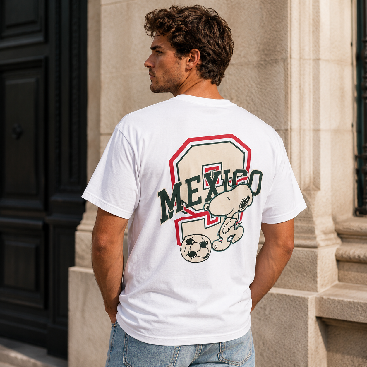 Mexico Vintage “50” Sports Football Graphic Athletic T-Shirt