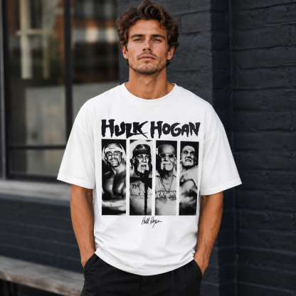 Vintage Wrestling Legend Graphic Athletic Short Sleeve T-Shirt – Retro Fighter Portrait Tee