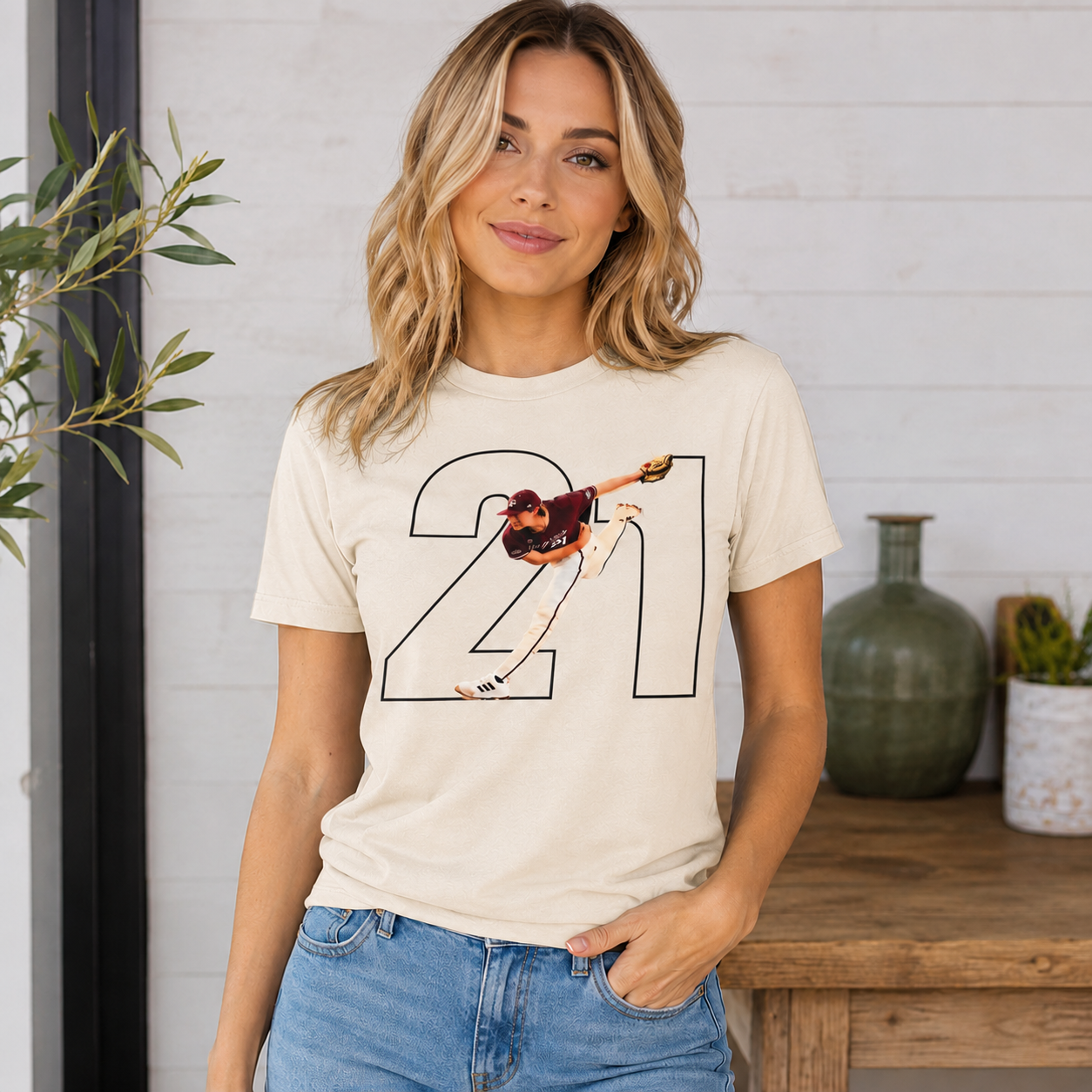 Baseball Pitcher Number 27 Graphic Sports T-Shirt – Casual Game Day Tee for Baseball Fans