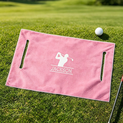 Personalized Plaid Golf Cart Seat Cover with Golf Club Wreath, Custom Name & Initial Golf Cart Accessory, Gift for Golfers