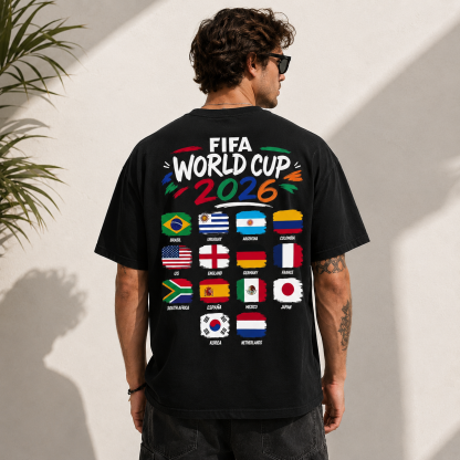 2026 World Cup Legends Double-Sided Graphic T-Shirt