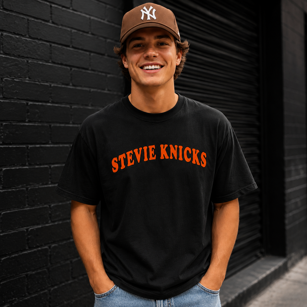 Stevie Knicks Retro Basketball-Inspired Oversized Graphic T-Shirt