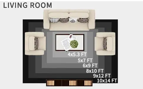 FAMVAL 10mm Long Hair Fluffy Home Decor Rug - Super Soft, Non-Slip Modern Rectangular Living Room Rug, Shake-Clean Easy Carpet for Bedroom