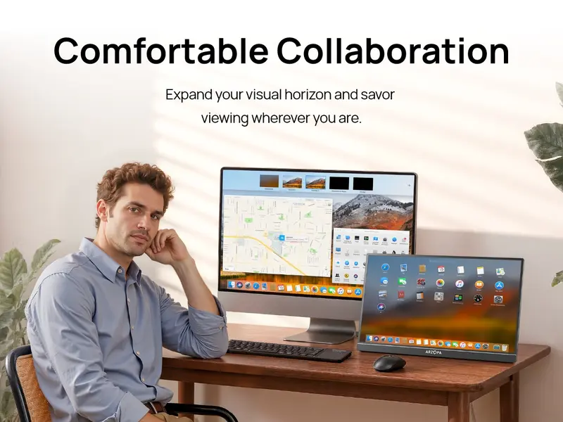 ARZOPA 16.1'&lsquo;/17.3'' 60Hz Portable Monitor| 103% sRGB FHD 1080P| Laptop Second Screen| External Screen for PC/Mac/Xbox/Switch/PS5|IPS Display| Computer Display| HDR External Screen| Game| Workfromhom