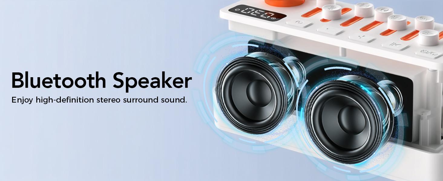 TAKOO 3-in-1 Sound Machine, Bluetooth Speaker & Night Light, Rechargeable White Noise Machine with 8 Mixable Sounds & 11 Ambient Lights for Sleep, Nursery & Relaxation