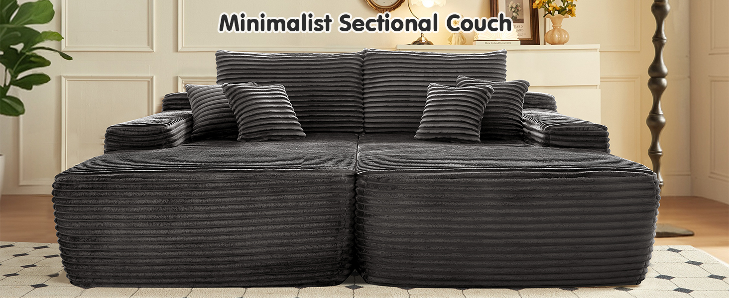 Cloud Sectional Couch with L-Shape Chaise