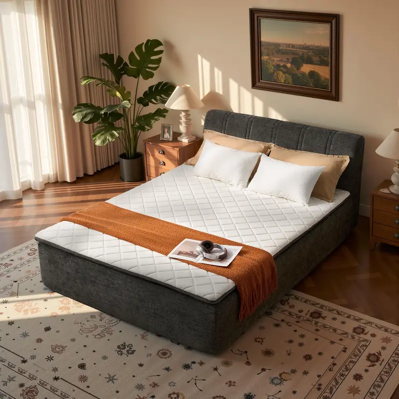 【Deals For You】Ovios Queen Size Memory Foam Mattress with Removable Headboard, 17" Sofa Bed Full Mattress, Individually Pocketed Springs, Pressure Relief, Motion Isolation, Provides Support, CertiPUR-US Certified - No Assembly Required