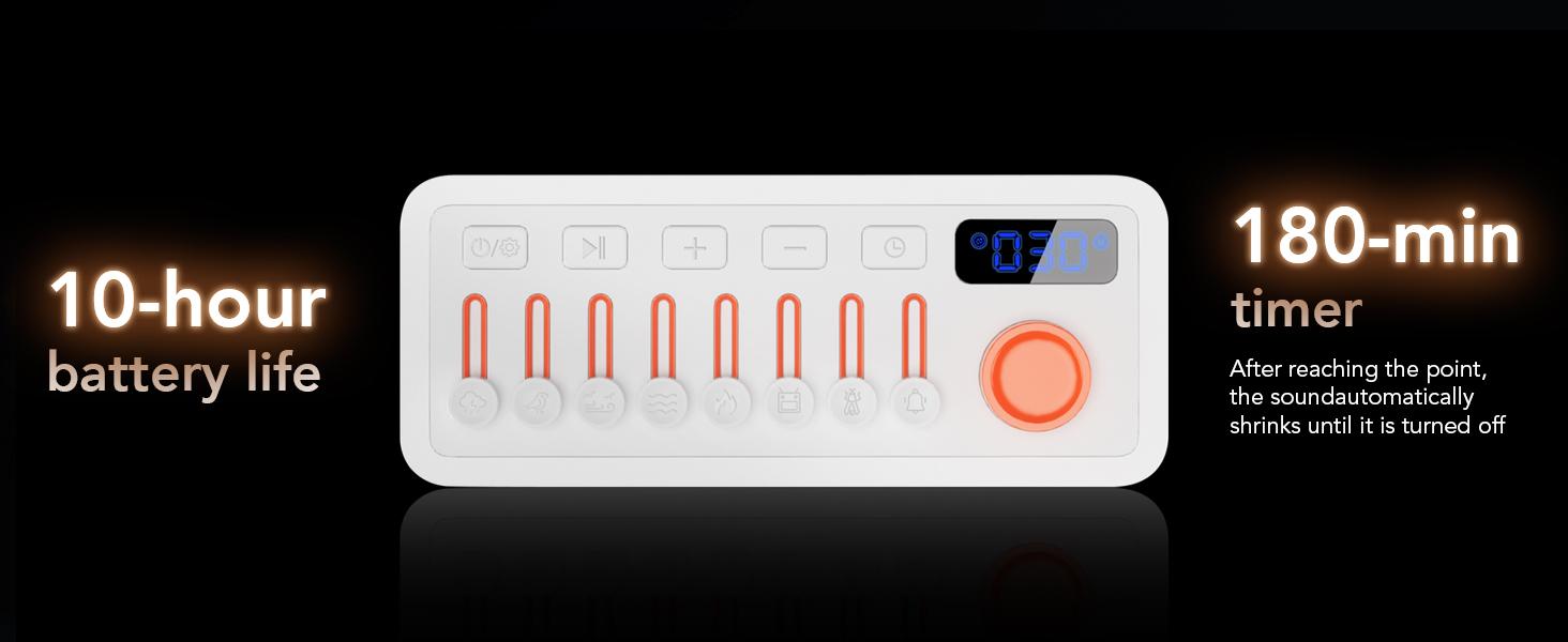 TAKOO 3-in-1 Sound Machine, Bluetooth Speaker & Night Light, Rechargeable White Noise Machine with 8 Mixable Sounds & 11 Ambient Lights for Sleep, Nursery & Relaxation
