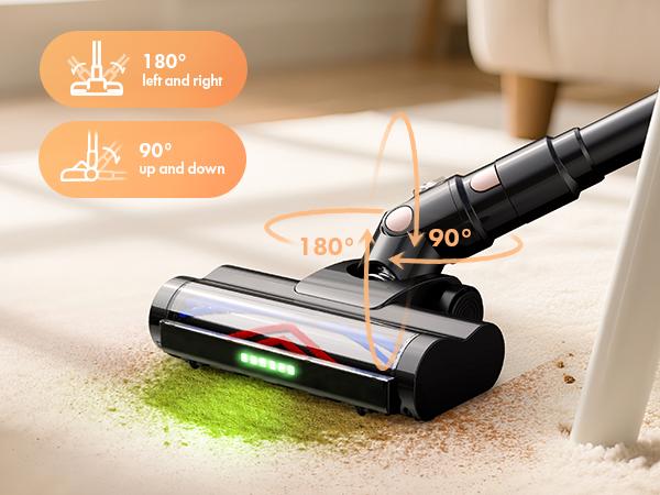 【2026 Newly Upgraded】Trucozie T350 Rechargeable Wireless Cordless Vacuum Cleaner, 8-in-1 Lightweight Upright Vacuum for Deep Clean, 45-Minute Runtime, 33 kPa Powerful Suction, Housewarming Gift Suitable for Hardwood Floors, Carpets, Pet Hair, Car Interior