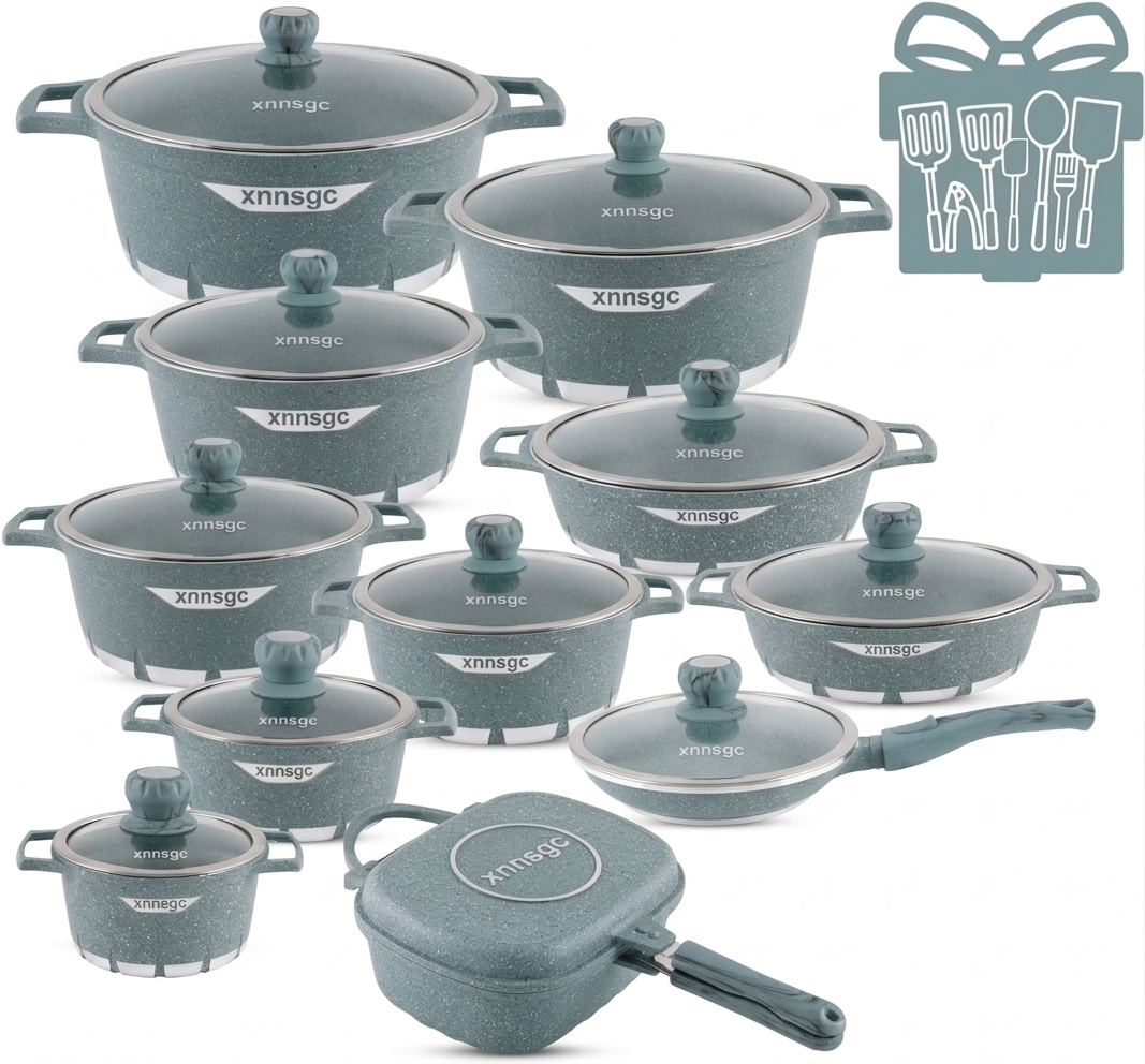 🎉Anniversary Sale - Premium Cookware Set Pieces Non Stick Multi Layer Granite Coating