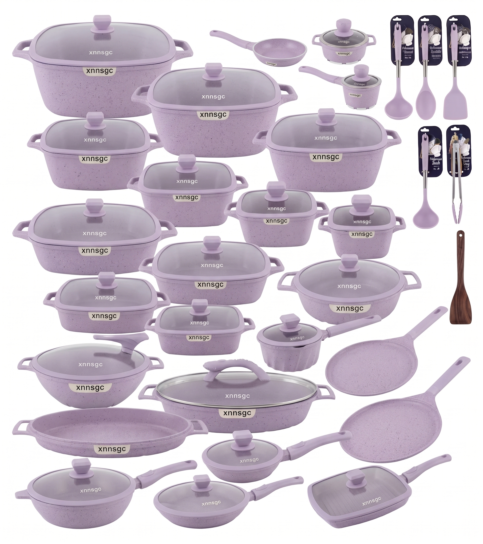 🎉Anniversary Sale - Premium Cookware Set Pieces Non Stick Multi Layer Granite Coating