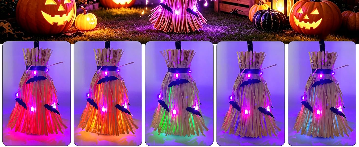 Halloween Lighted Witches Broom