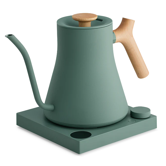 Fello Stagg EKG Pro Electric Pour-Over Kettle – Smoke Green| Maple Handle