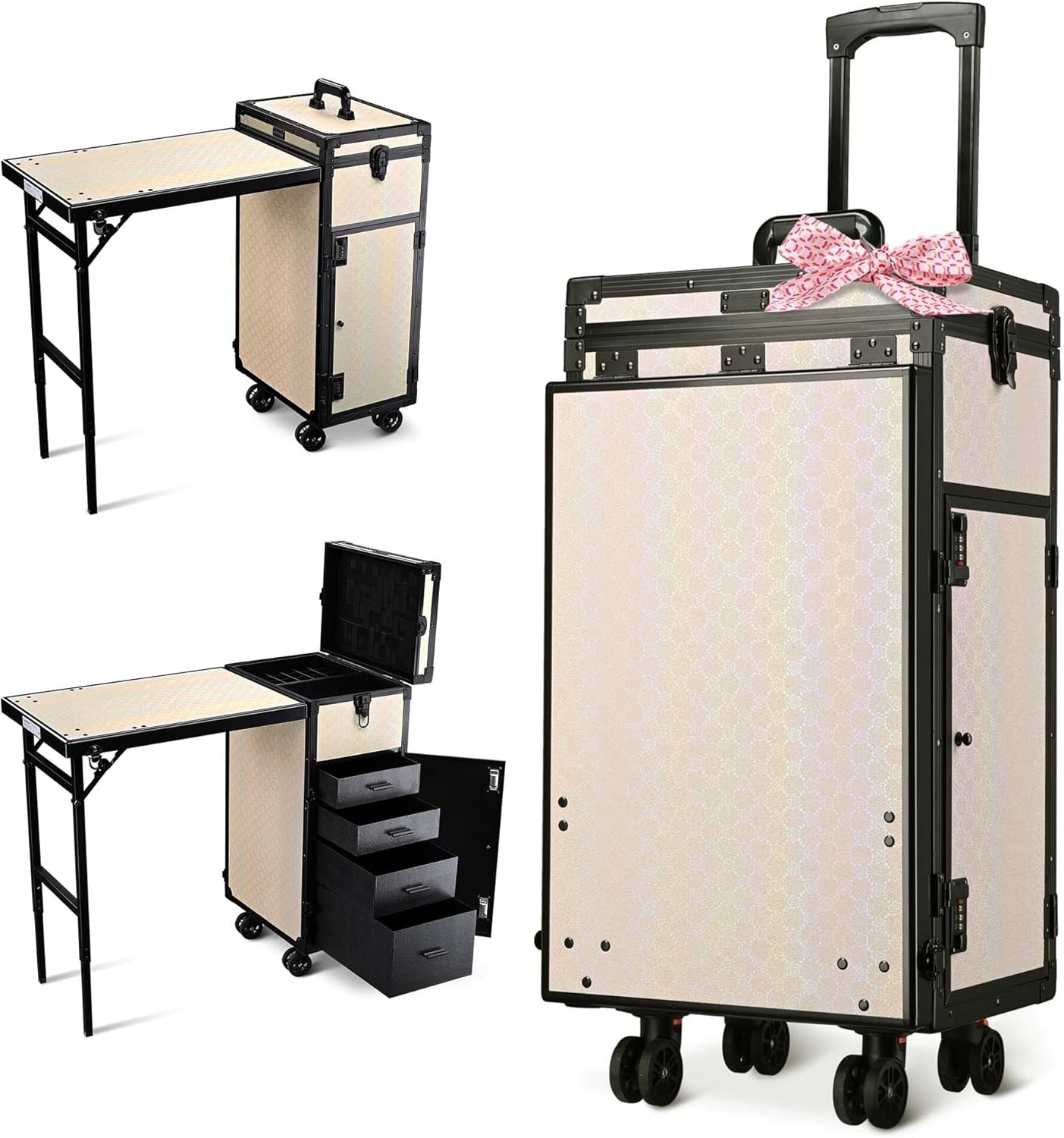 🎉Anniversary Sale - Rolling Manicure Table Makeup Station!