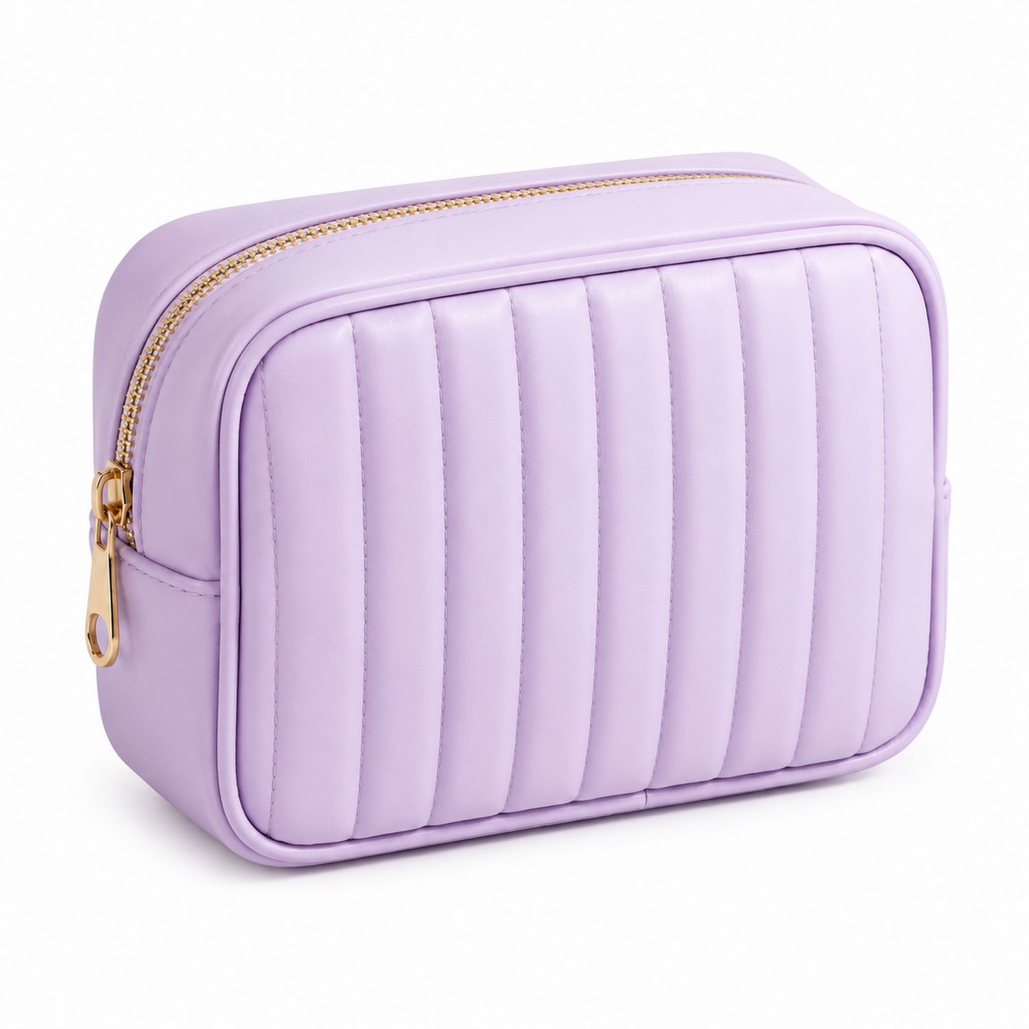 Beauty Case Rettangolare Lilla con Cerniera