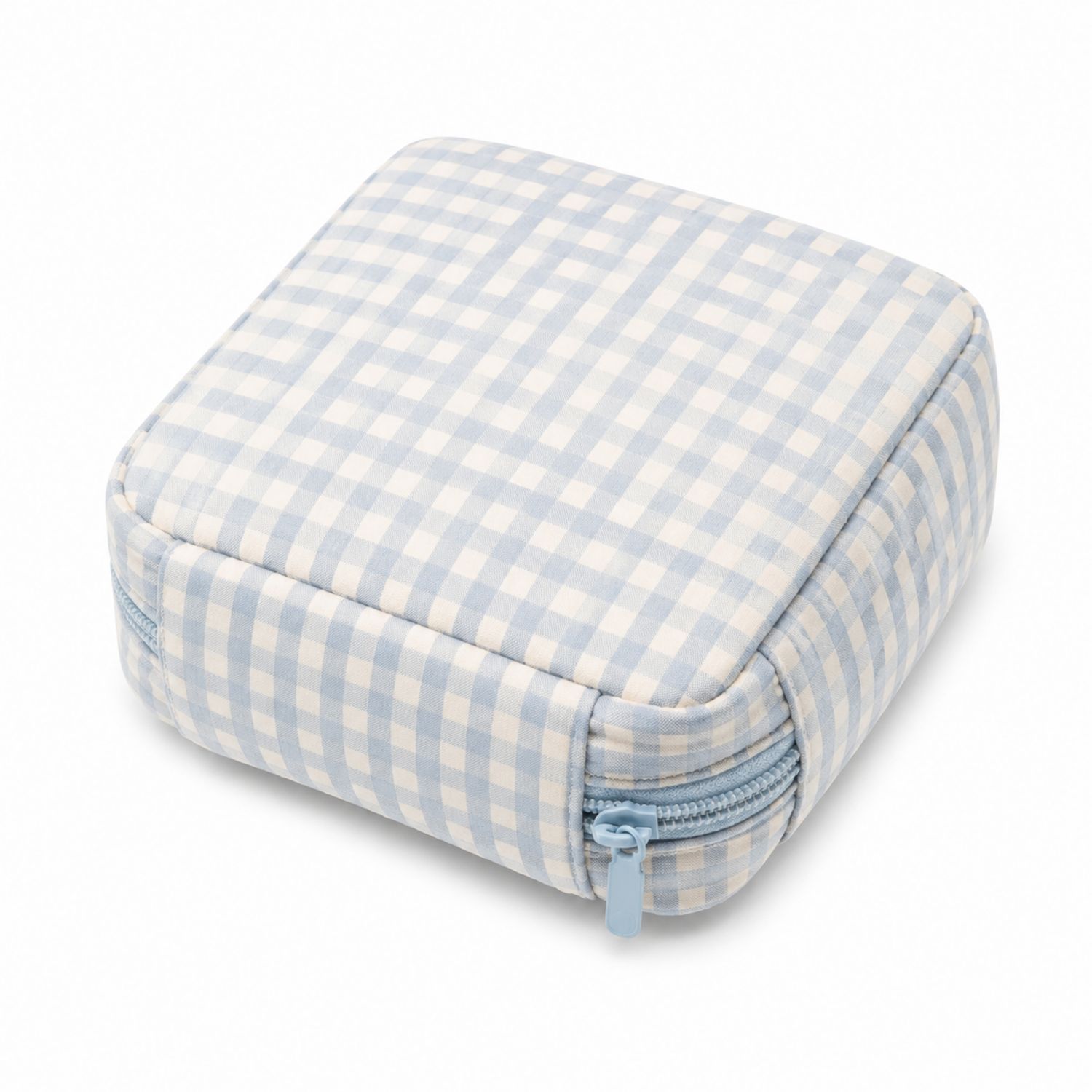 Astuccio Portatrucco a Scacchi Blu e Bianco
