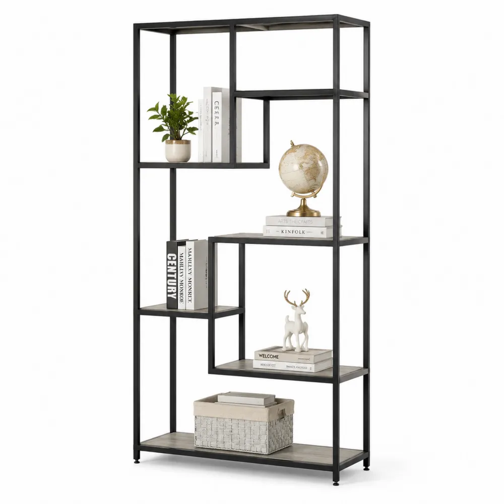Regał metalowy z półkami 180x120x30 cm Czarny