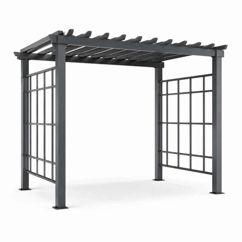 Pergola metalowa antracytowa 300x300 cm