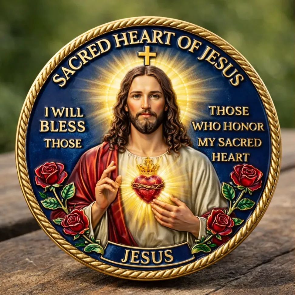 Sacred Heart of Jesus Devotional Coin