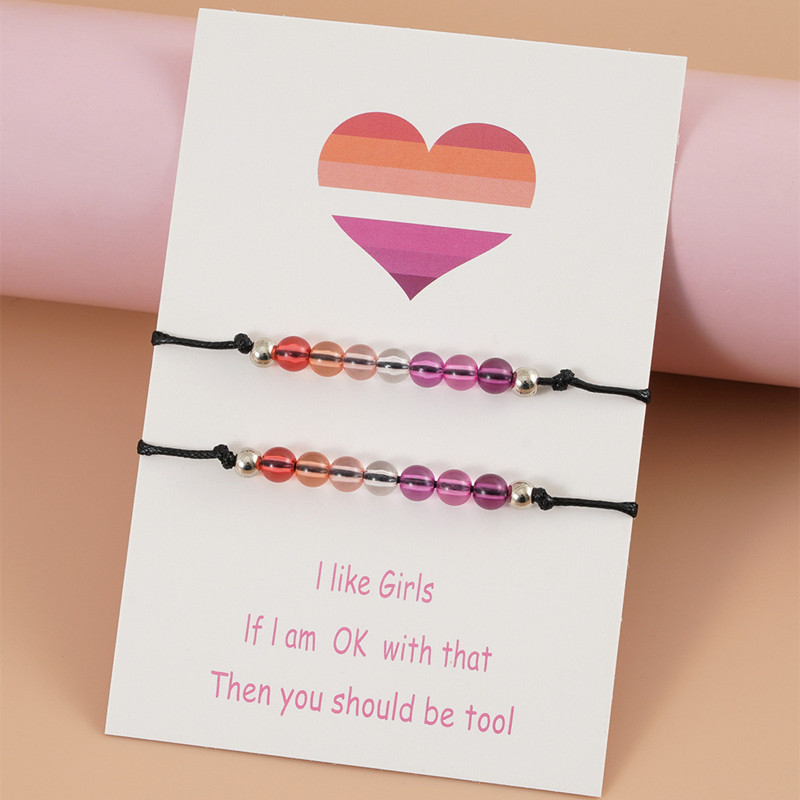 🌈2pcs rainbow card bracelet