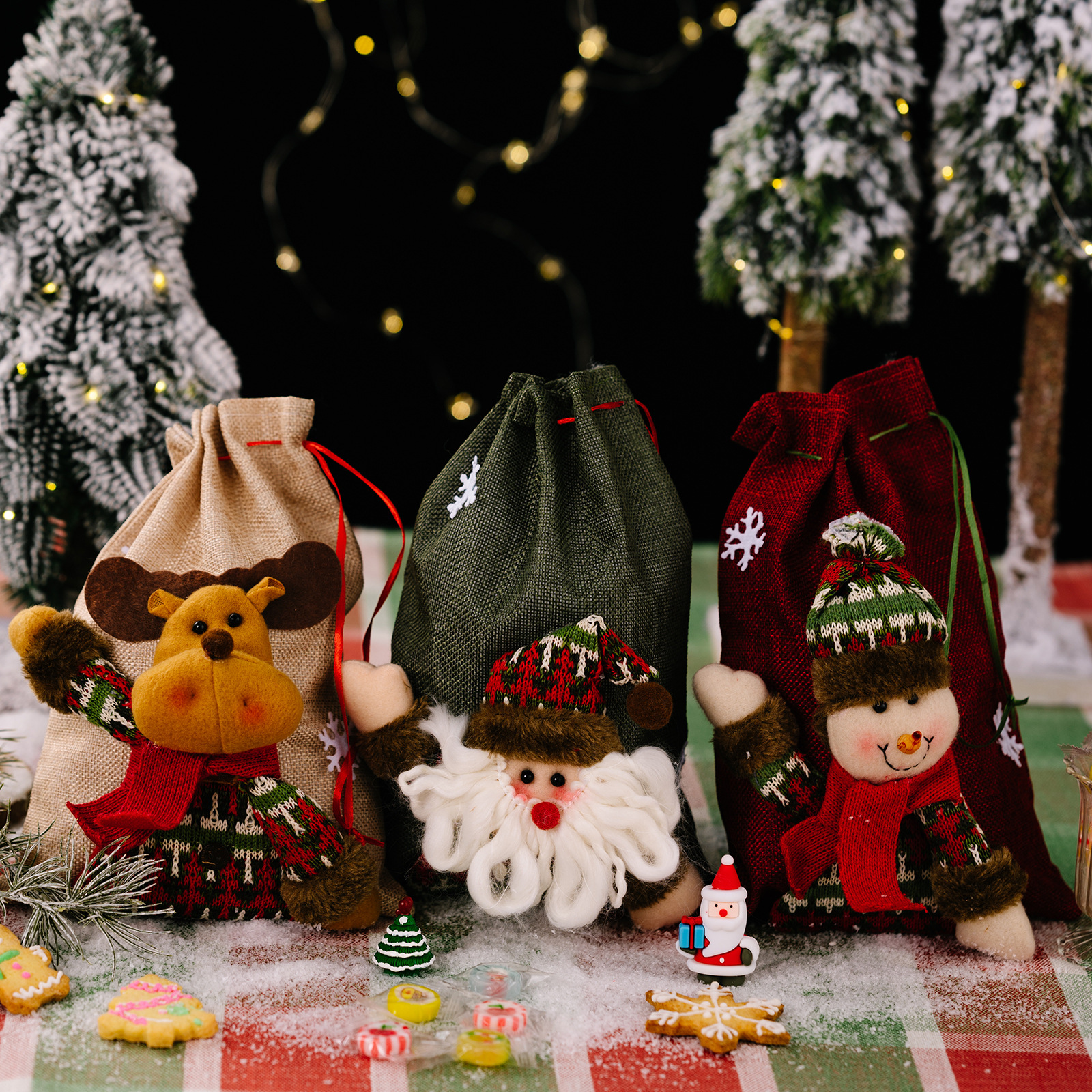 🎅Xmas Pre-Sale🔥Drawstring Christmas Wrapping Bags
