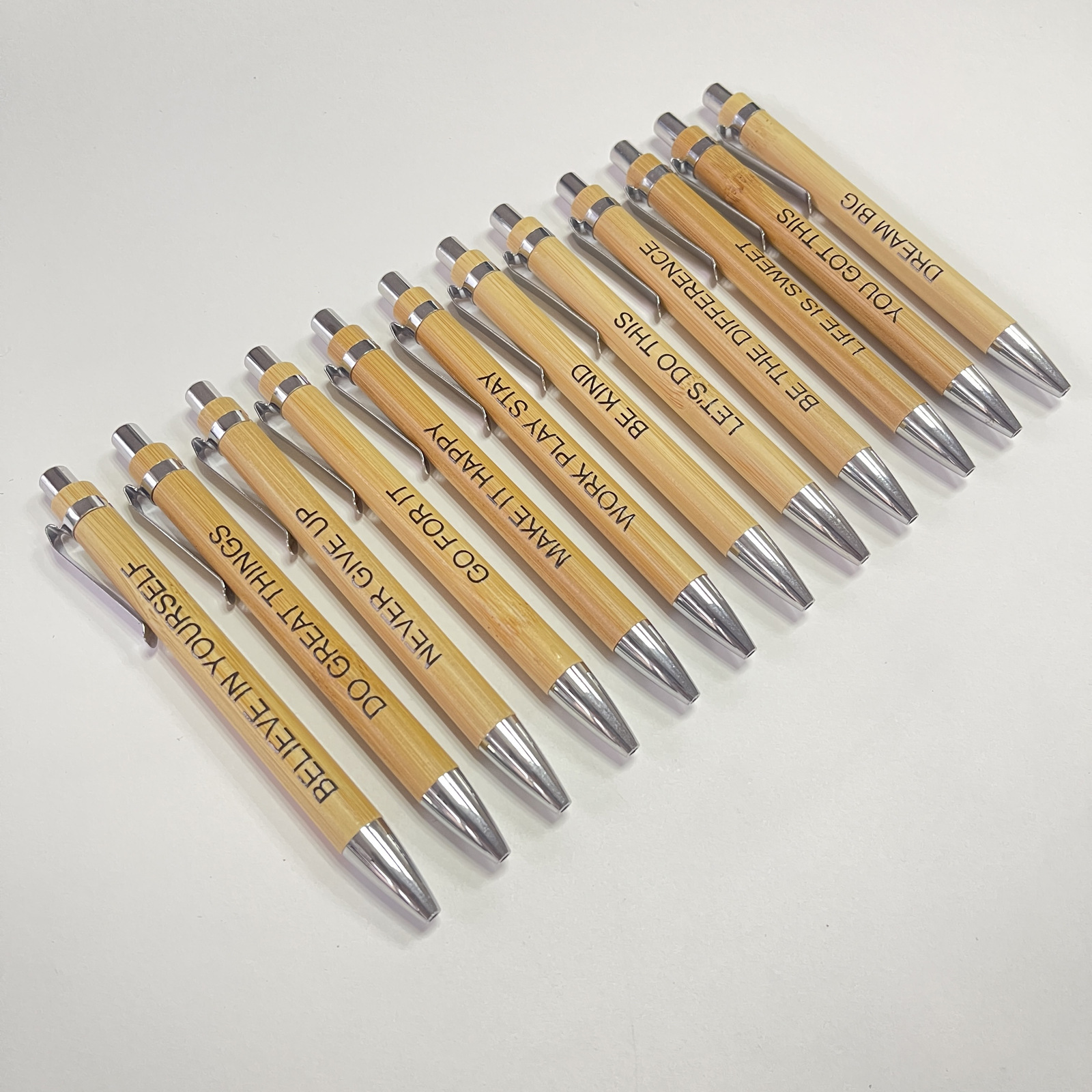 ✊Inspirational Engraved Pens Set✍️（12 Pcs）