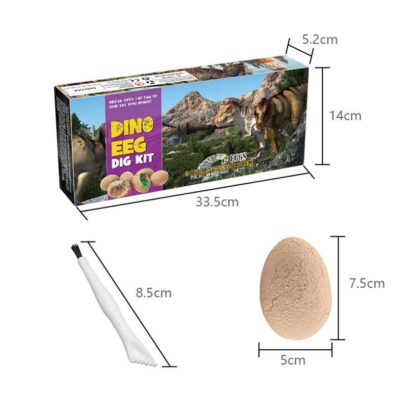 Dino Eggs Dig Kit with Toys for Kids - 12 Unique Dinosaur Eggs