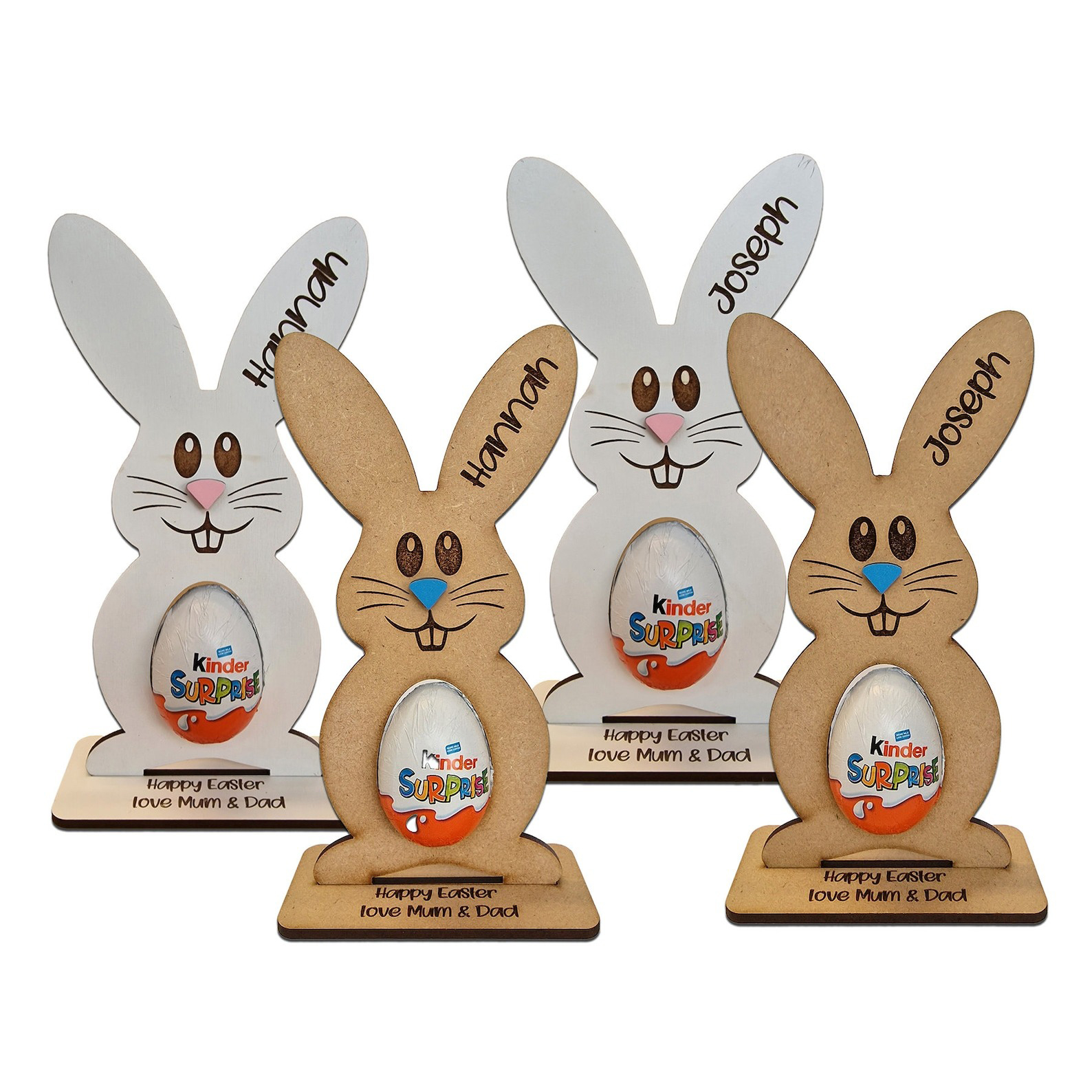 Personalised Easter Egg--Bunny Treat Kinder Hunt Gifts Kid Boy Girl
