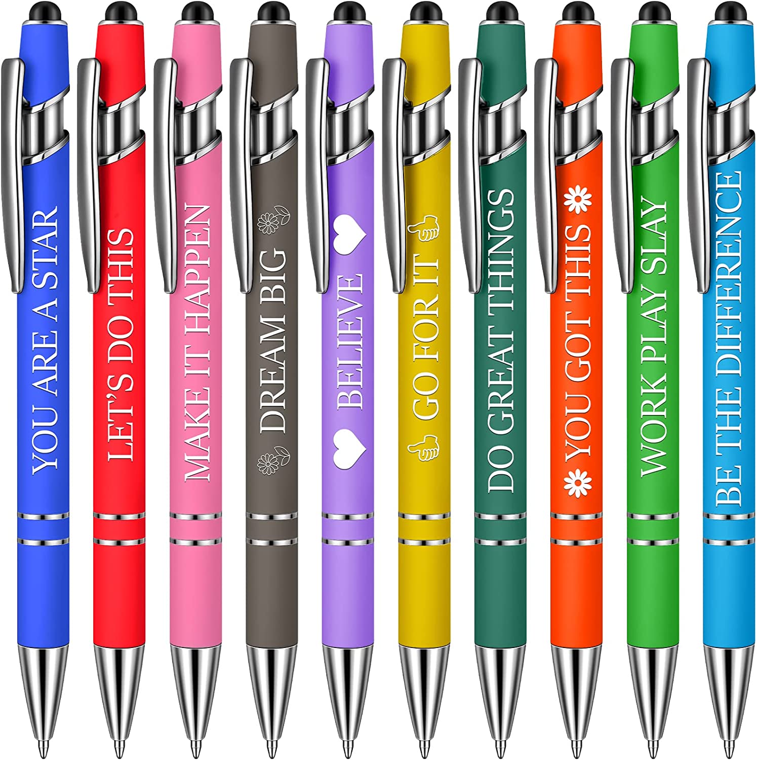10pcs Funny Office Ballpoint Pens(Black Ink)