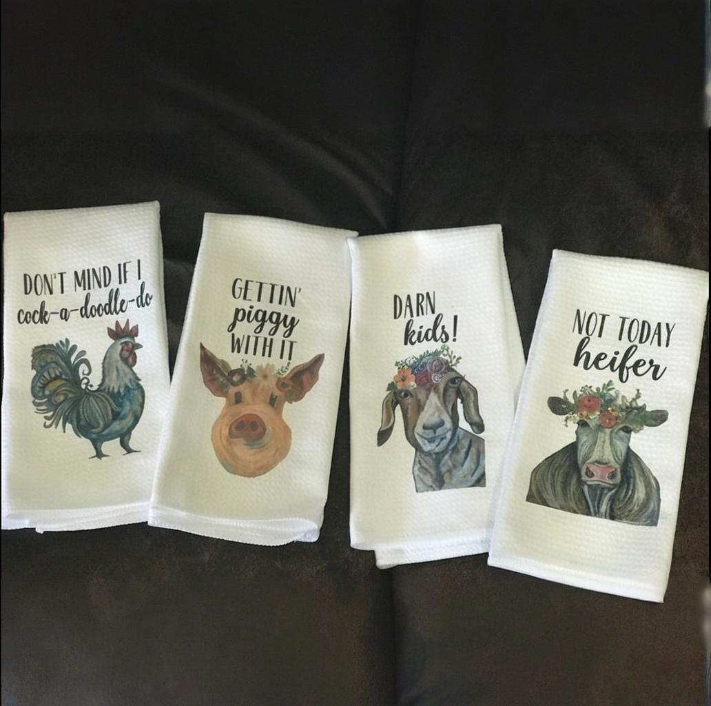 🐄Funny Farmhouse Kitchen Towels