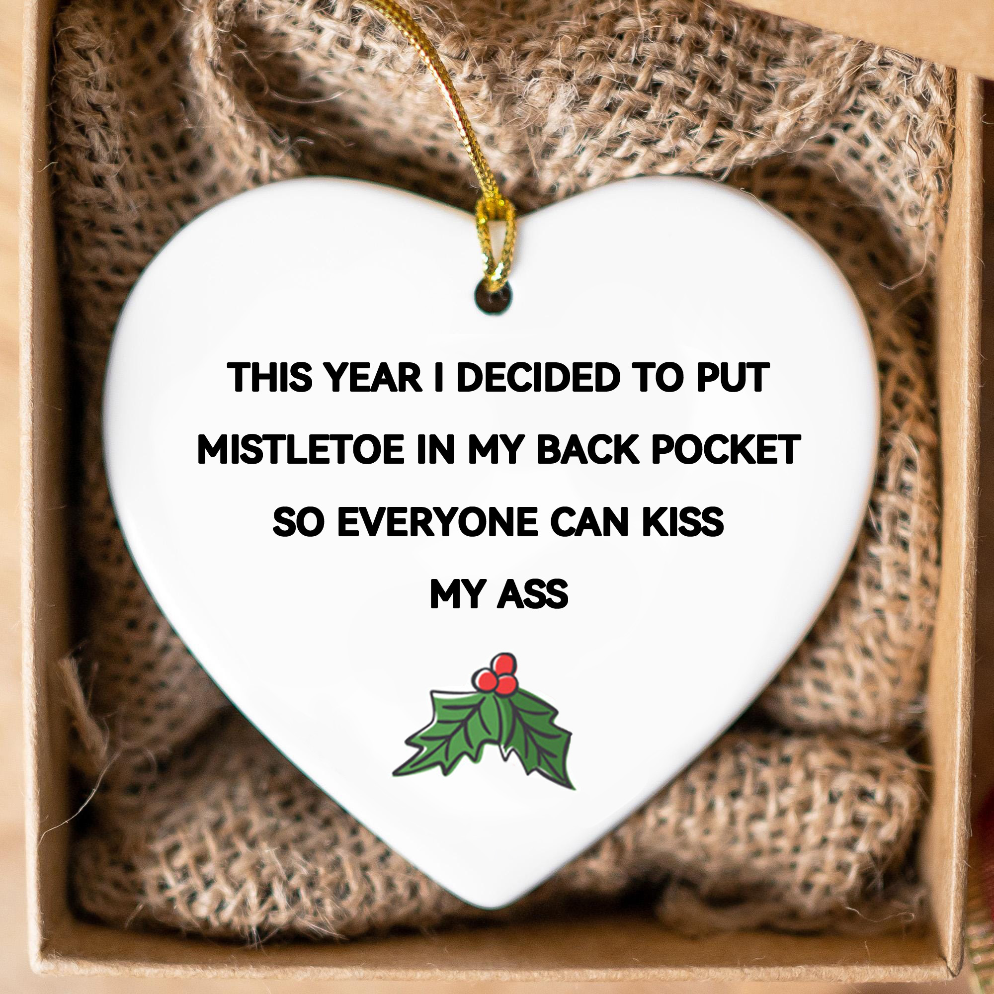 🌲Christmas Funny Heart Shaped Ornament