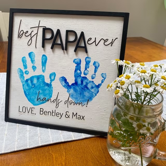 DIY Handsprint Father's Day Gifts