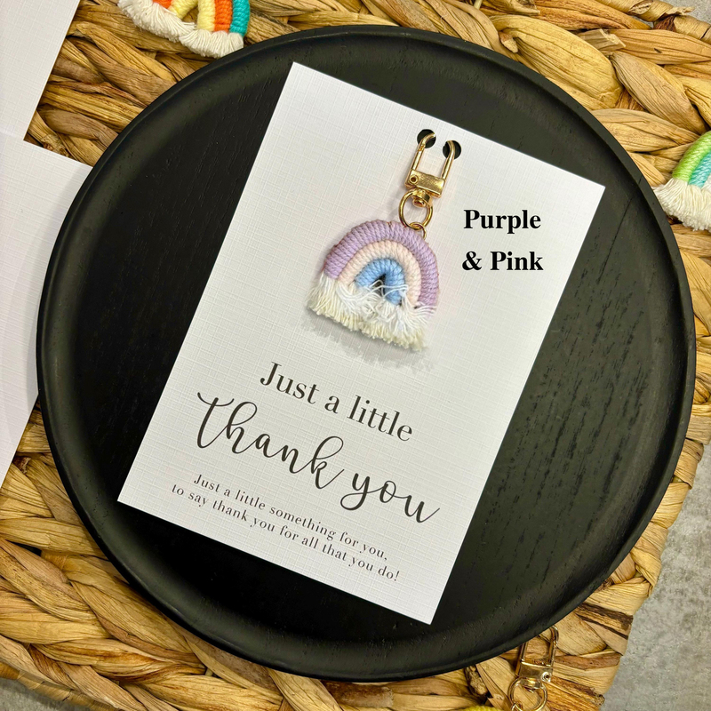Thank You Rainbow Keyring Christmas gift
