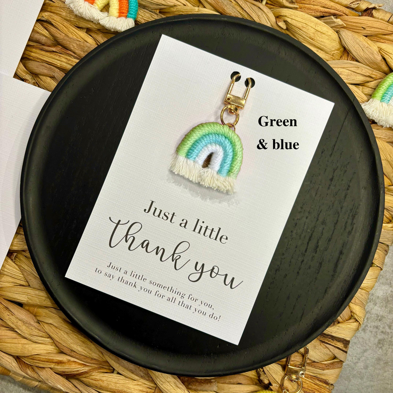 Thank You Rainbow Keyring Christmas gift