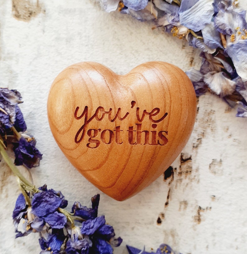 Pocket Hug Wooden Heart Token