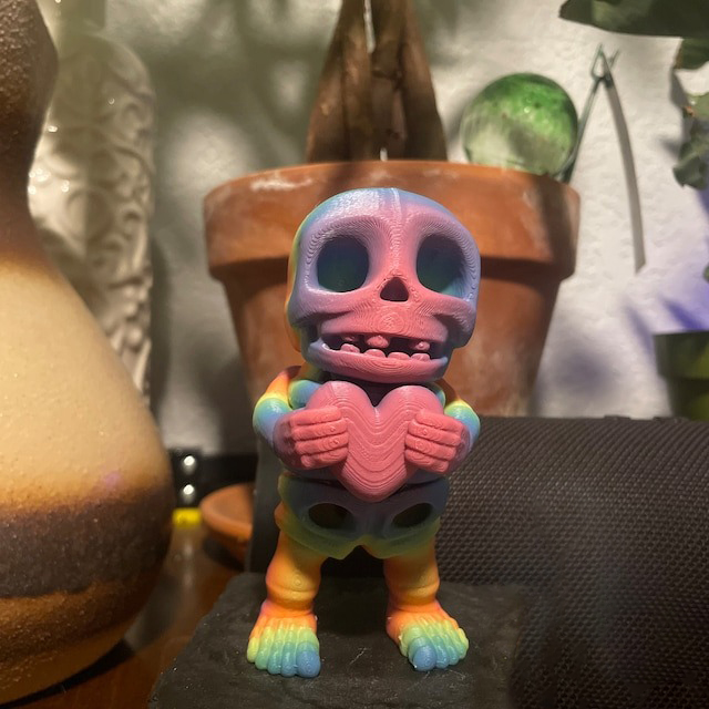 3D Printed Articulating Love Skeleton